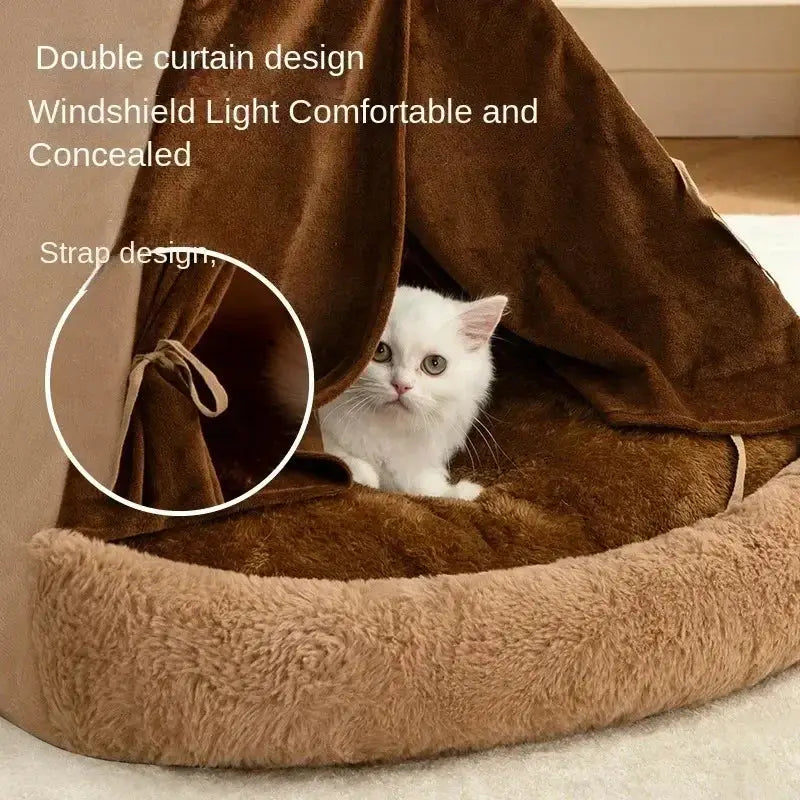 Cozy All-Season Pet Tent Kennel: Removable, Washable Comfort for Dogs & Cats