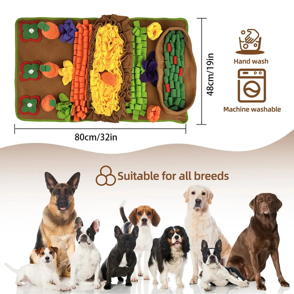 Interactive Dog Sniffing Mat: Slow Feeder Foraging Pad for Mental Stimulation