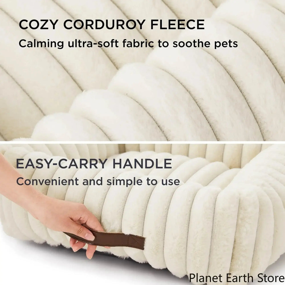 Small Dog Cat Luxury Plush Bed: Warm, Washable Sofa Nest