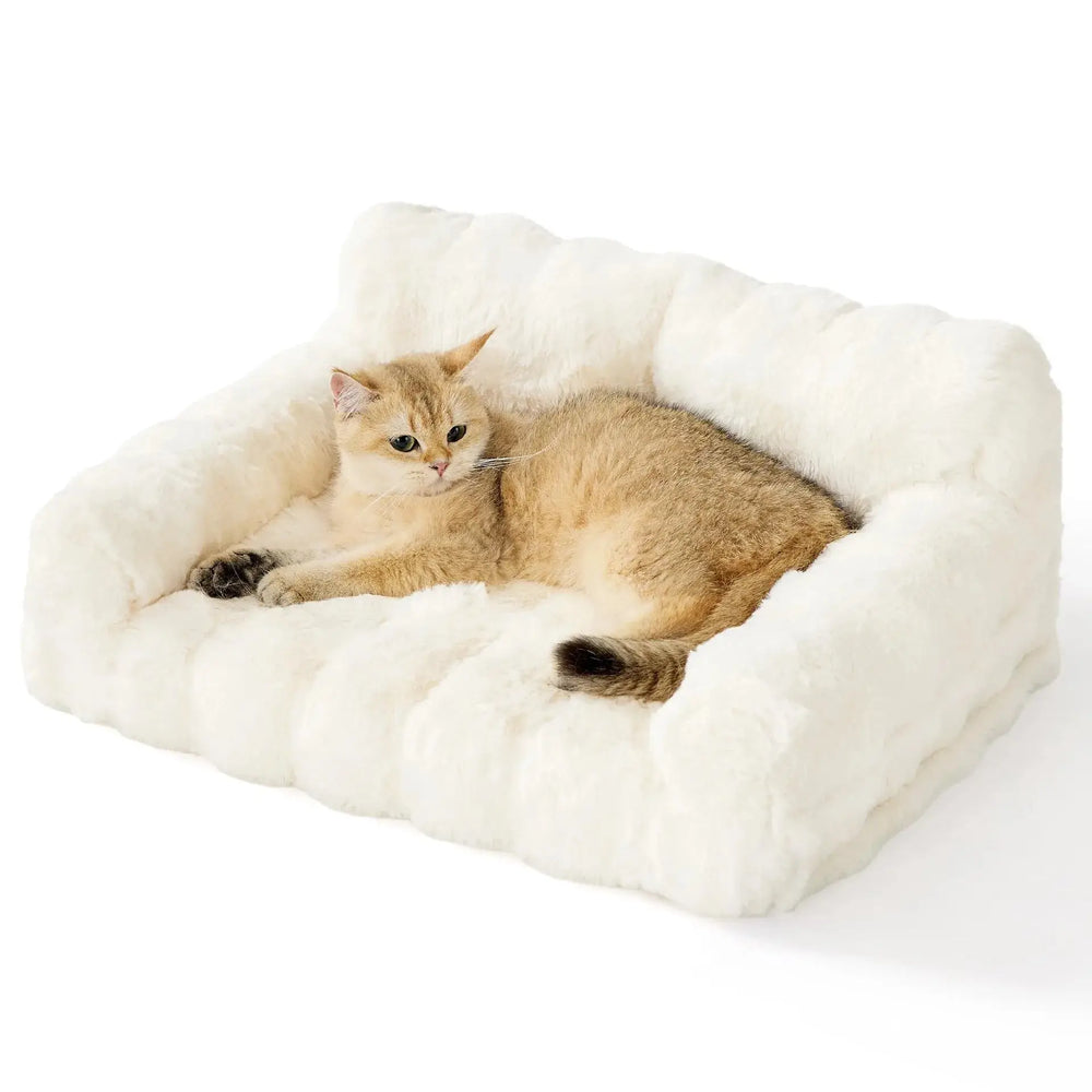 Plush Rabbit Fur Washable Pet Sofa Bed for Small Dogs & Cats