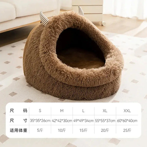 Plush Monster Pet Bed: Warm Thickened Dog Cat Kennel Mat