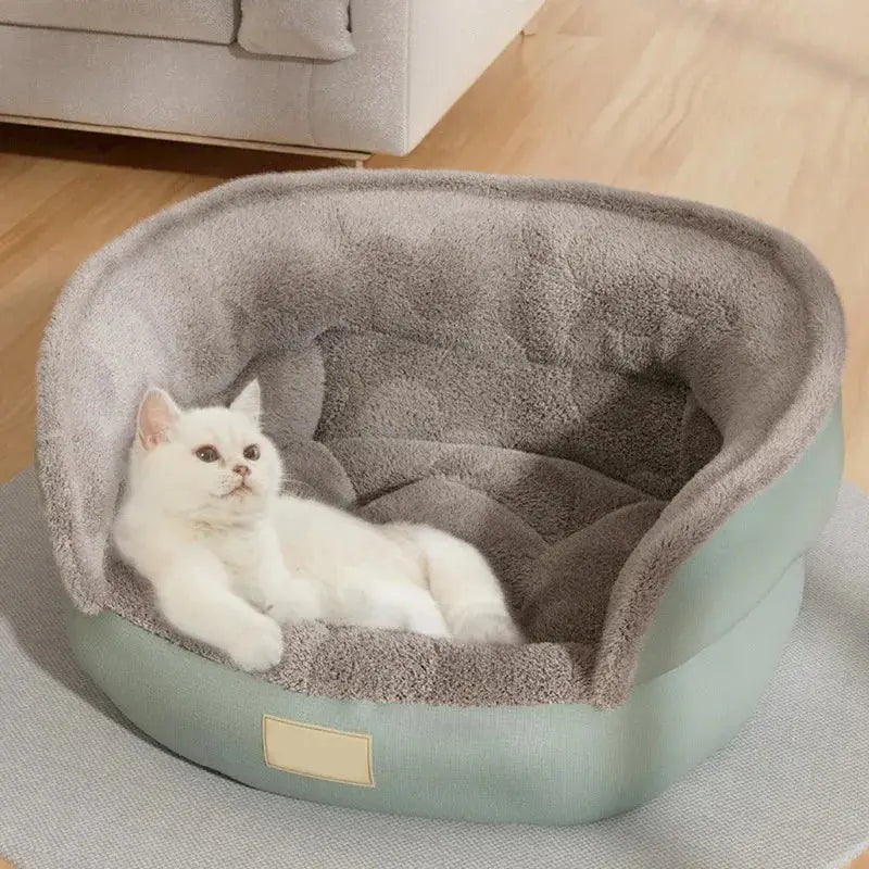 Cozy Plush Round Pet Bed - Anti-Anxiety Calming Cuddler for Dogs