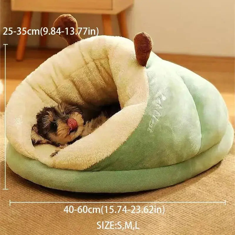 Cozy Slipper Pet Bed: Warm, Breathable, Washable Foldable Dog & Cat House