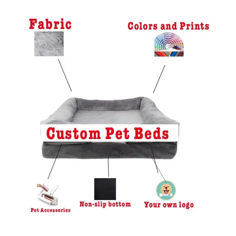 Luxury Orthopedic Memory Foam Dog Bed, Washable, Breathable, All Seasons Comfort