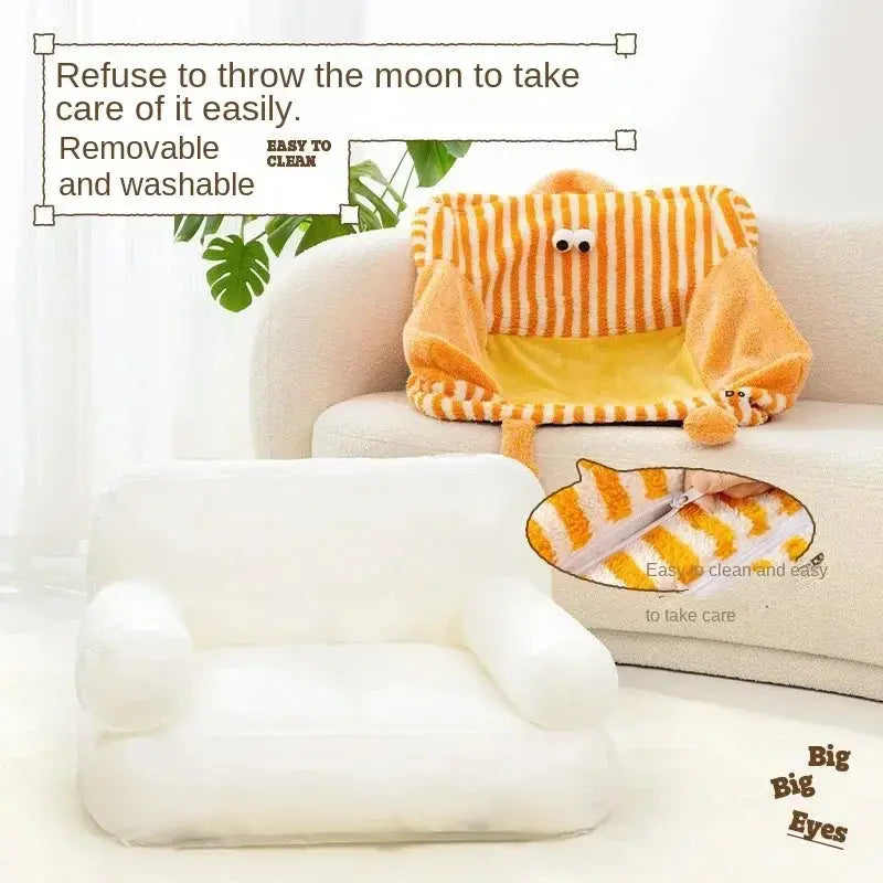Ultra-Soft Winter Warm Detachable Pet Bed Sofa for Dogs & Cats