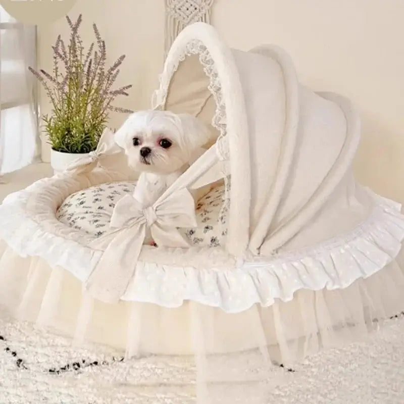 Luxury Soft Detachable Washable Pet Cradle Bed for Dogs Cats Puppies