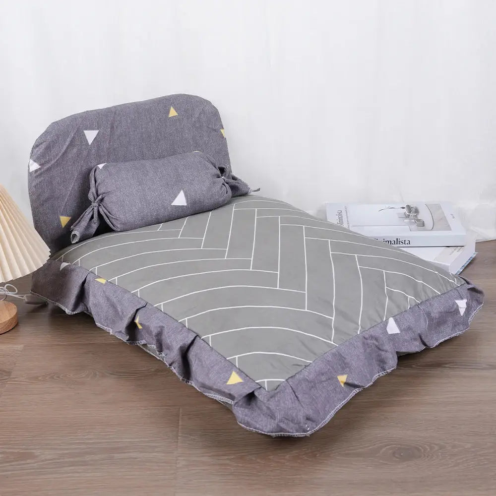 Cozy Striped Pet Bed for Small Dogs & Cats - Breathable Cushion Mat