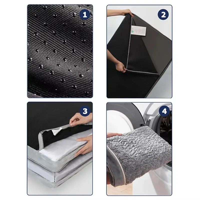 Luxury Orthopedic Memory Foam Dog Bed, Washable, Breathable, All Seasons Comfort