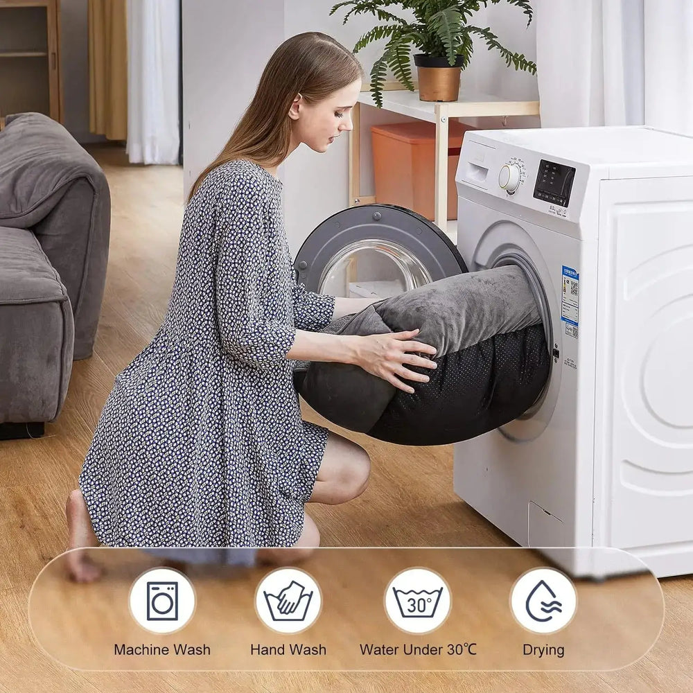 Premium Washable Square Plush Pet Bed: Waterproof Mattress for Medium Dogs