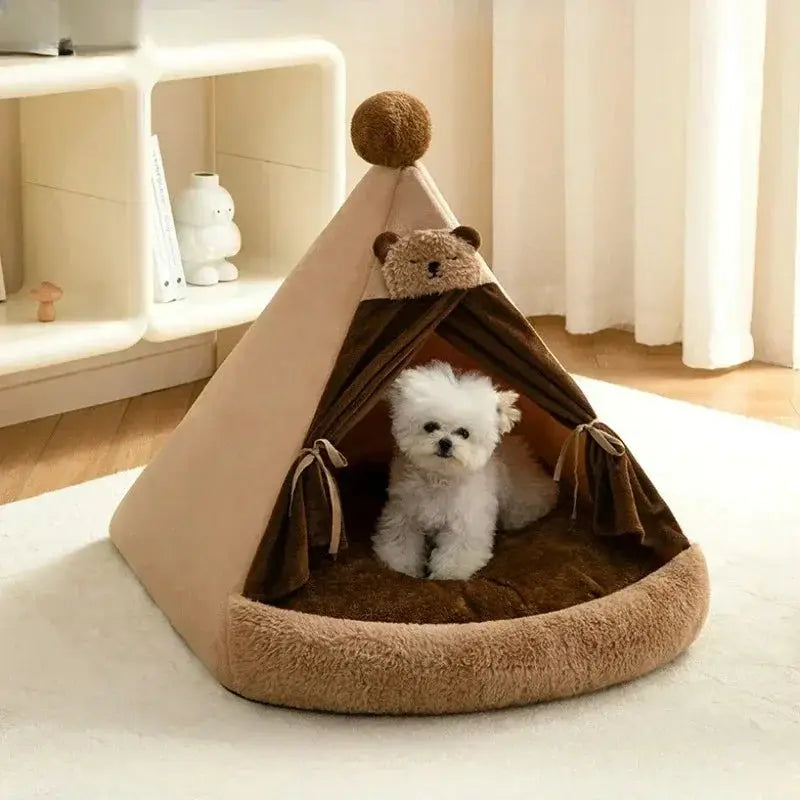 Cozy All-Season Pet Tent Kennel: Removable, Washable Comfort for Dogs & Cats