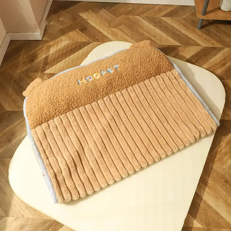 HOOPET Cozy Winter Warm Pet Bed Mat Sofa - Removable Washable Fluff for Dogs Cats