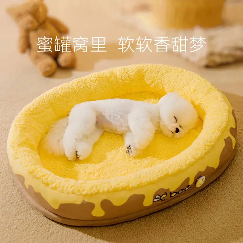 Cozy All-Season Washable Pet Bed: Warm Dog Kennel, Cat Nest