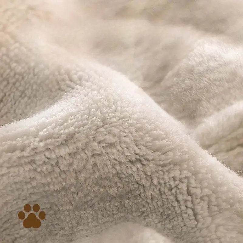 Cozy Plush Cat Bed House with Removable Cushion, Anti-Slip Warm Pet Cave