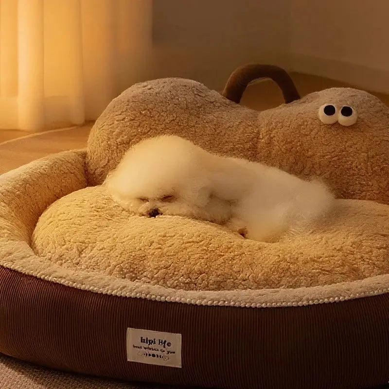 Plush Winter Warm Pet Bed: Thick Cotton Dog Cat Cave Sofa House