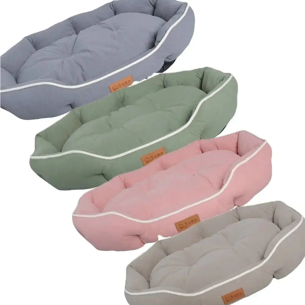Luxury High Rebound Dog Bed, Scratch-Resistant, Non-Slip Plush Pet Sofa