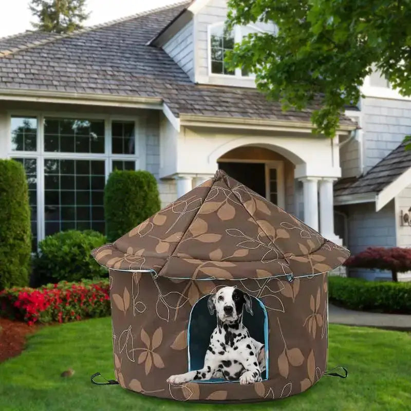 Waterproof Outdoor Insulated Cat House Dog Nest - Warm Foldable Pet Cave