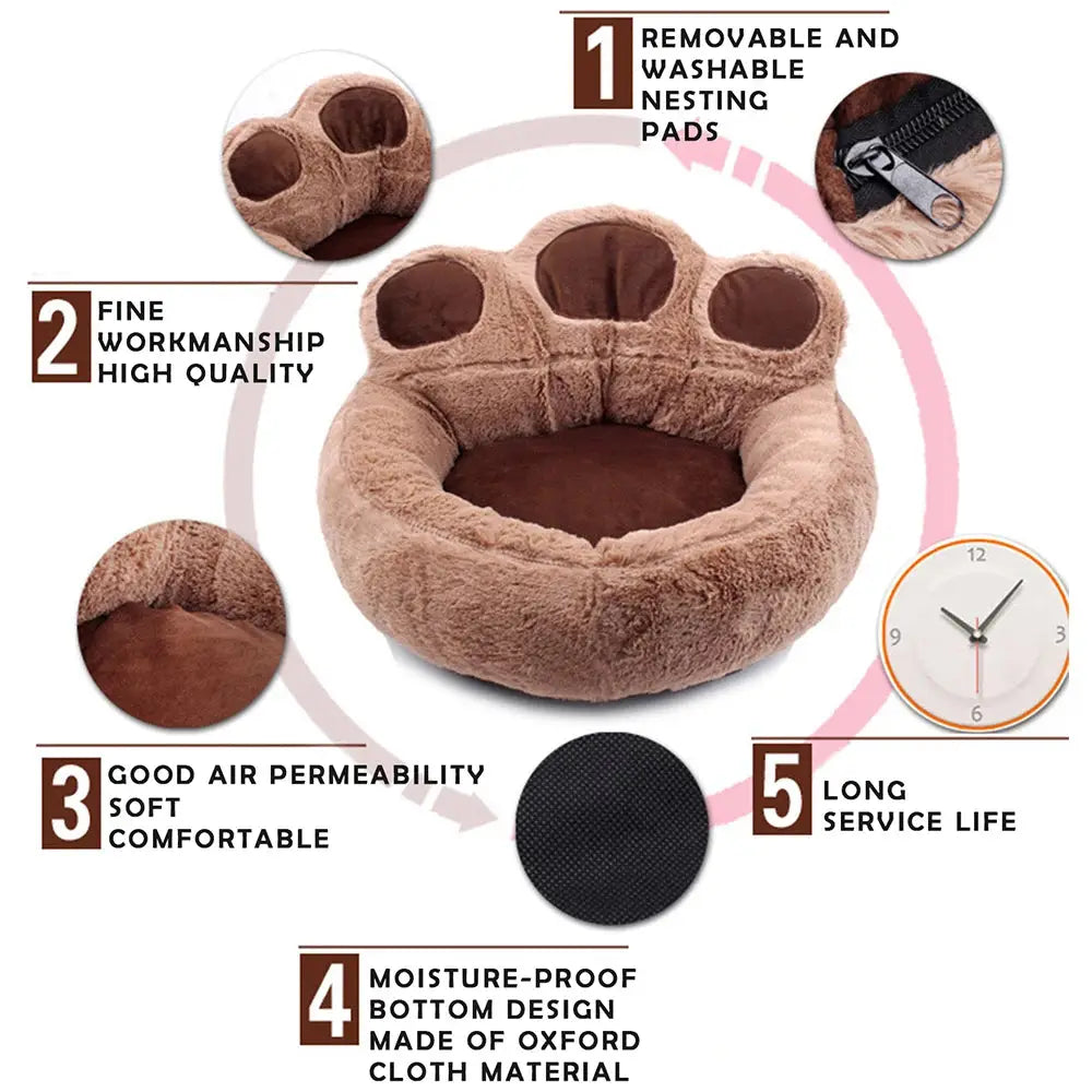 Super Soft Washable Pet Bed – All-Season Comfort for Dogs & Cats