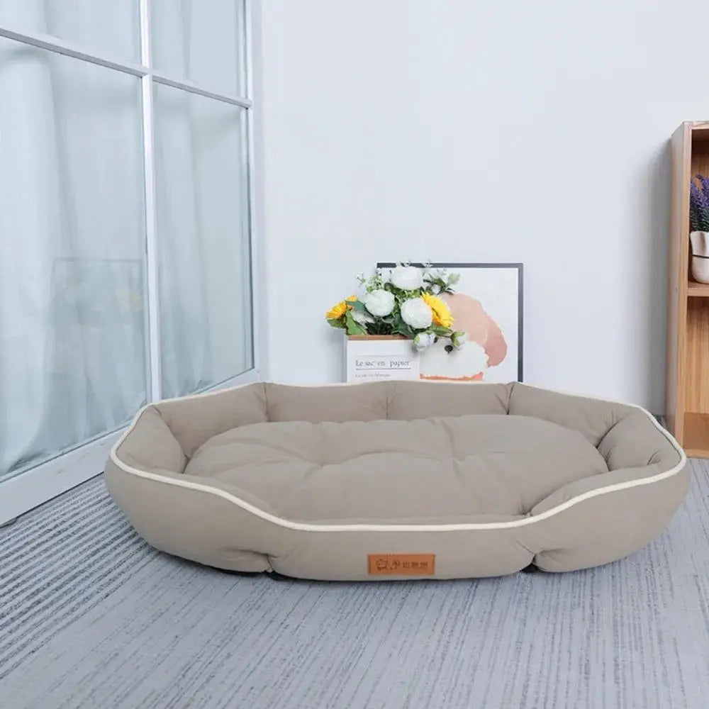 Luxury High Rebound Dog Bed, Scratch-Resistant, Non-Slip Plush Pet Sofa