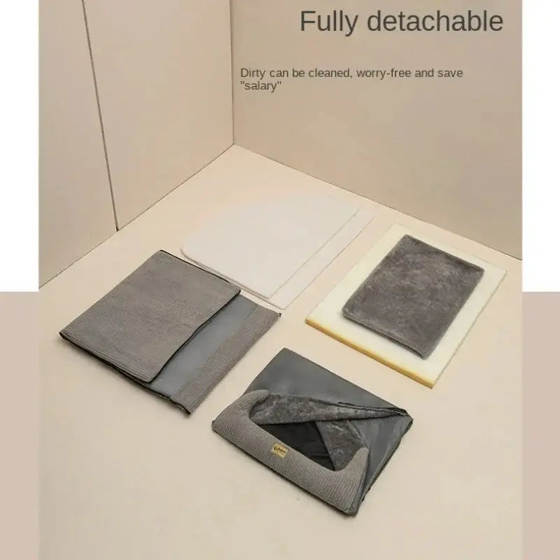 Cozy Winter Warm Dog & Cat Bed House - Removable Washable Plush Kennel Nest