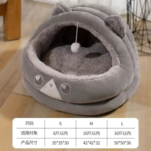 Cozy Slipper Pet Bed: Warm, Breathable, Foldable Dog & Cat House