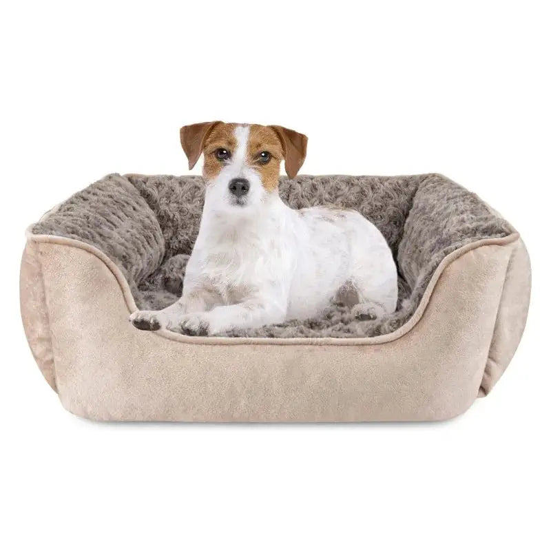 Premium Washable Square Plush Pet Bed: Waterproof Mattress for Medium Dogs