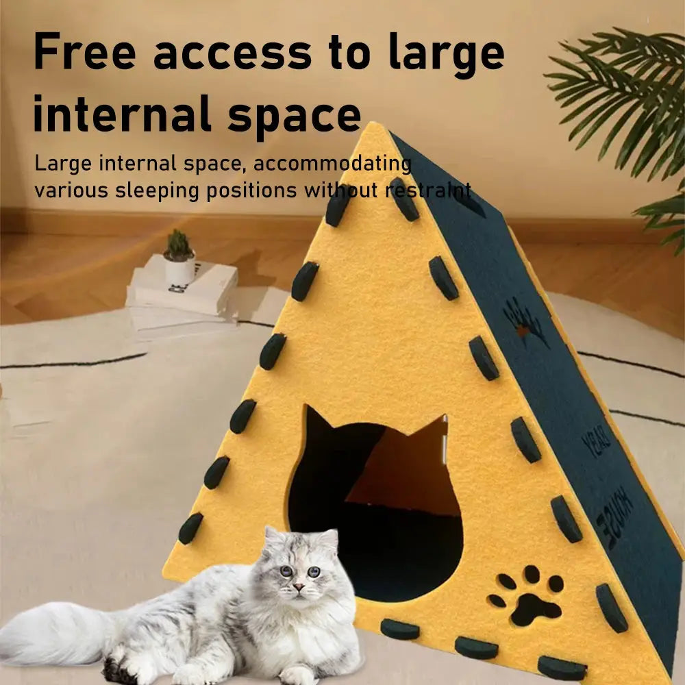 Vertical Cat Scratching Board & Cozy Bed Nest - Durable Corrugated Cardboard Toy