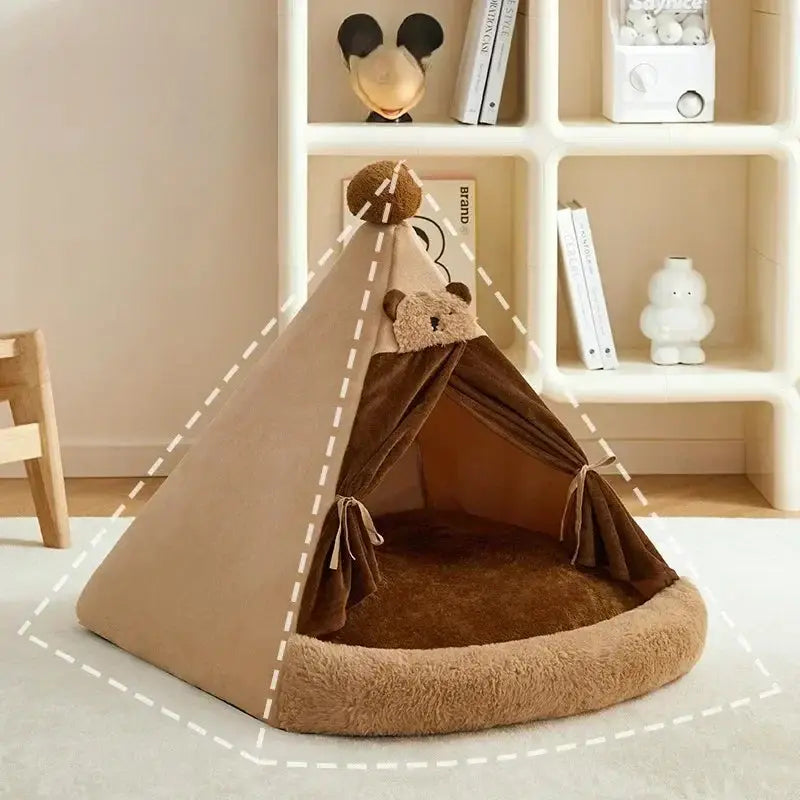 Cozy All-Season Pet Tent Kennel: Removable, Washable Comfort for Dogs & Cats