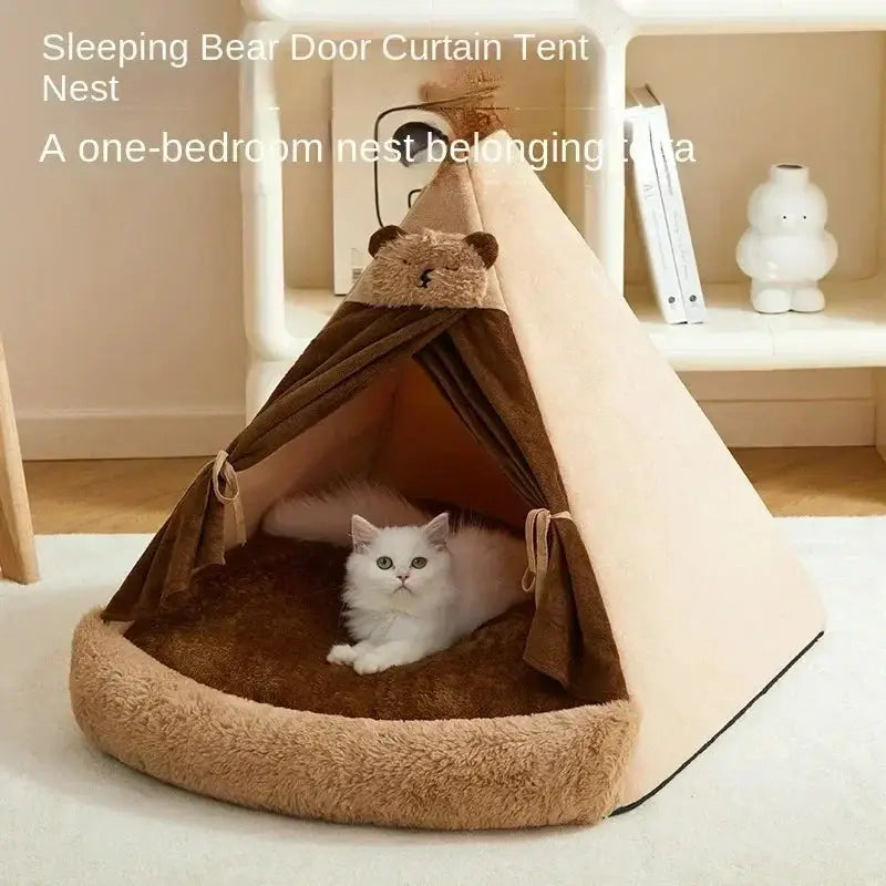 Cozy All-Season Pet Tent Kennel: Removable, Washable Comfort for Dogs & Cats